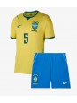 Billige Brasil Casemiro #5 Hjemmedraktsett Barn VM 2026 Kortermet (+ Korte bukser)